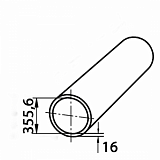 Труба толстостенная 355,6х16 стальная