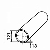 Труба бесшовная горячедеформированная 121х18 стальная