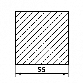 Квадрат 55 ст.45 стальной