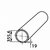 Труба толстостенная 355,6х19 стальная