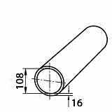 Труба бесшовная горячедеформированная 108х16 стальная