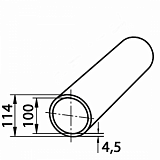 Труба ВГП (водогазопроводная) 100х4,5 11-11.7м стальная