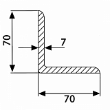 Уголок 70х70х7 стальной