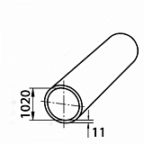 Труба электросварная 1020х11 стальная